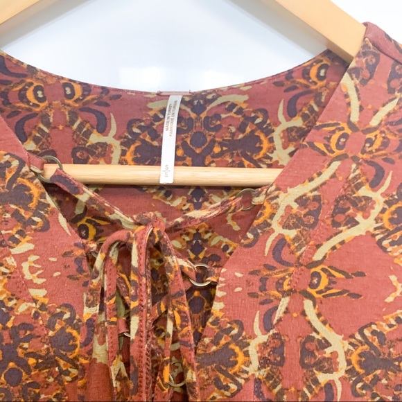 Free People Mai Tai Boho Lace-Up Top, Size S - Picture 6 of 7